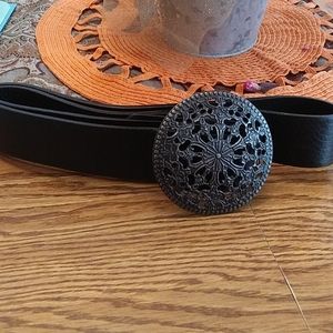 Black belt with metal buckle